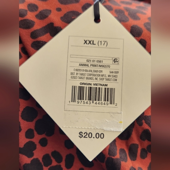 AVA & VIV Women's long sleeve turtleneck Brown/Black Animal print Size XXL NWT - Picture 4 of 5